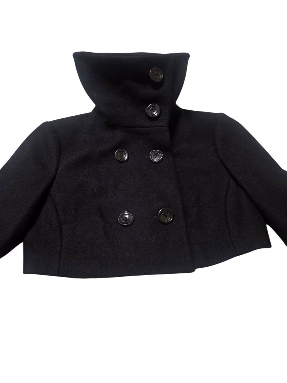 Vtg United Colors Of Benetton Wool Cropped Bolero Jacket EU 38 US 2 Black E19.1 - Picture 10 of 10